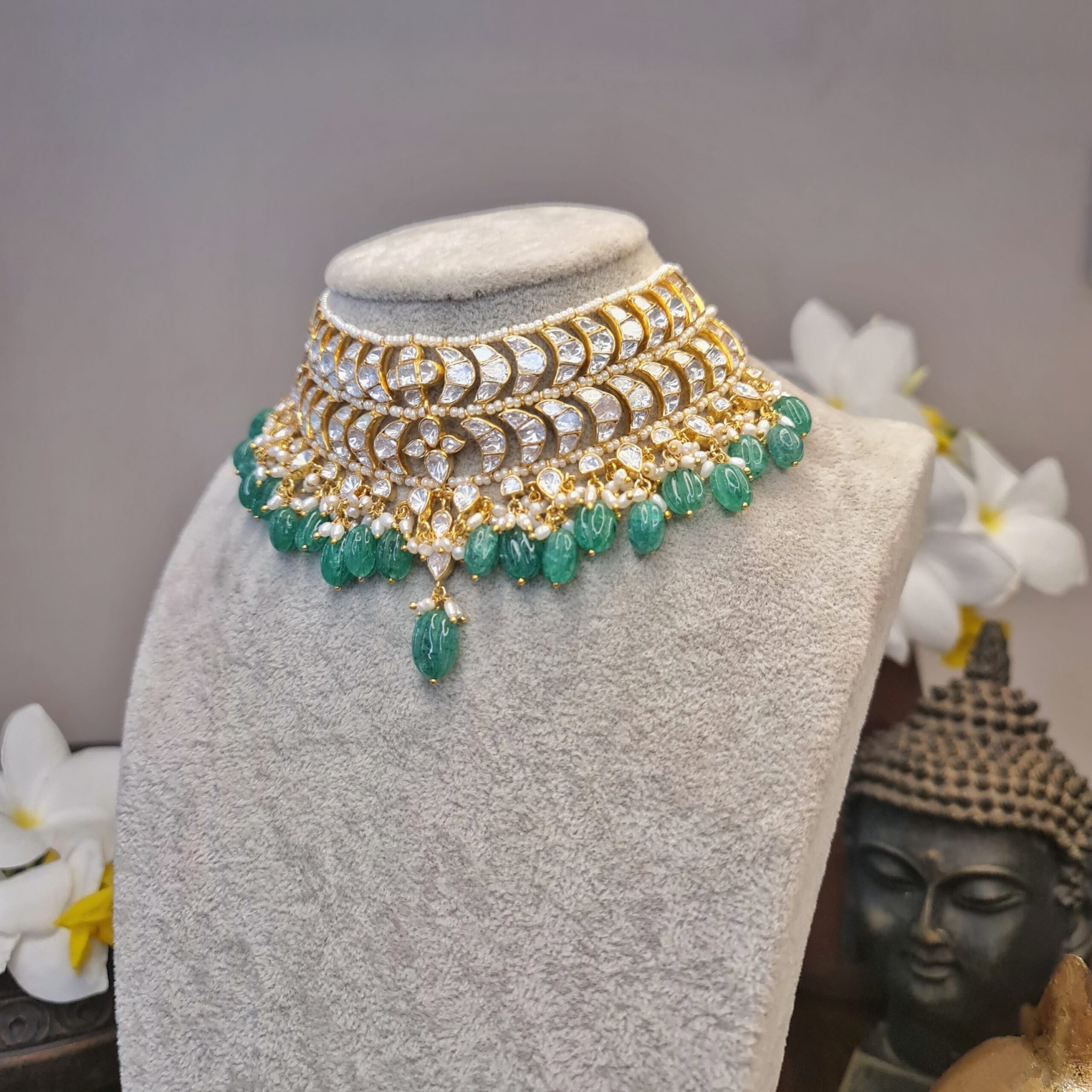Chameli Moissanite Choker - Rajatamaya - Online Jewelry Store