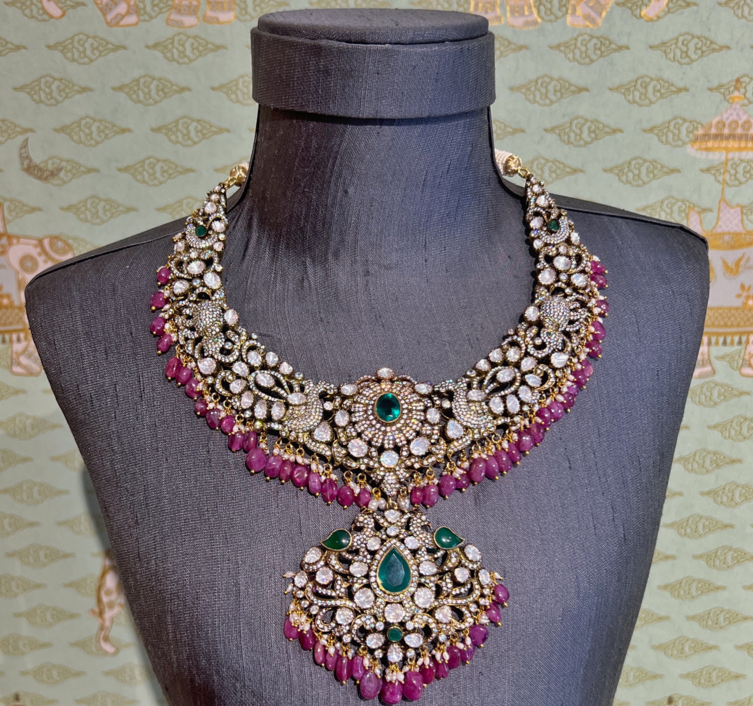 Mitali Victorian Necklace - Rajatamaya - Online Jewelry Store