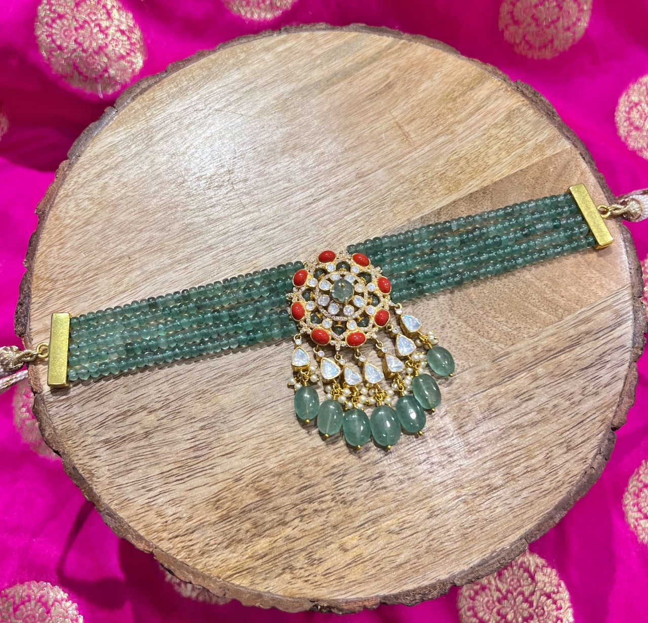 Mogra Moissanite Choker - Rajatamaya - Online Jewelry Store