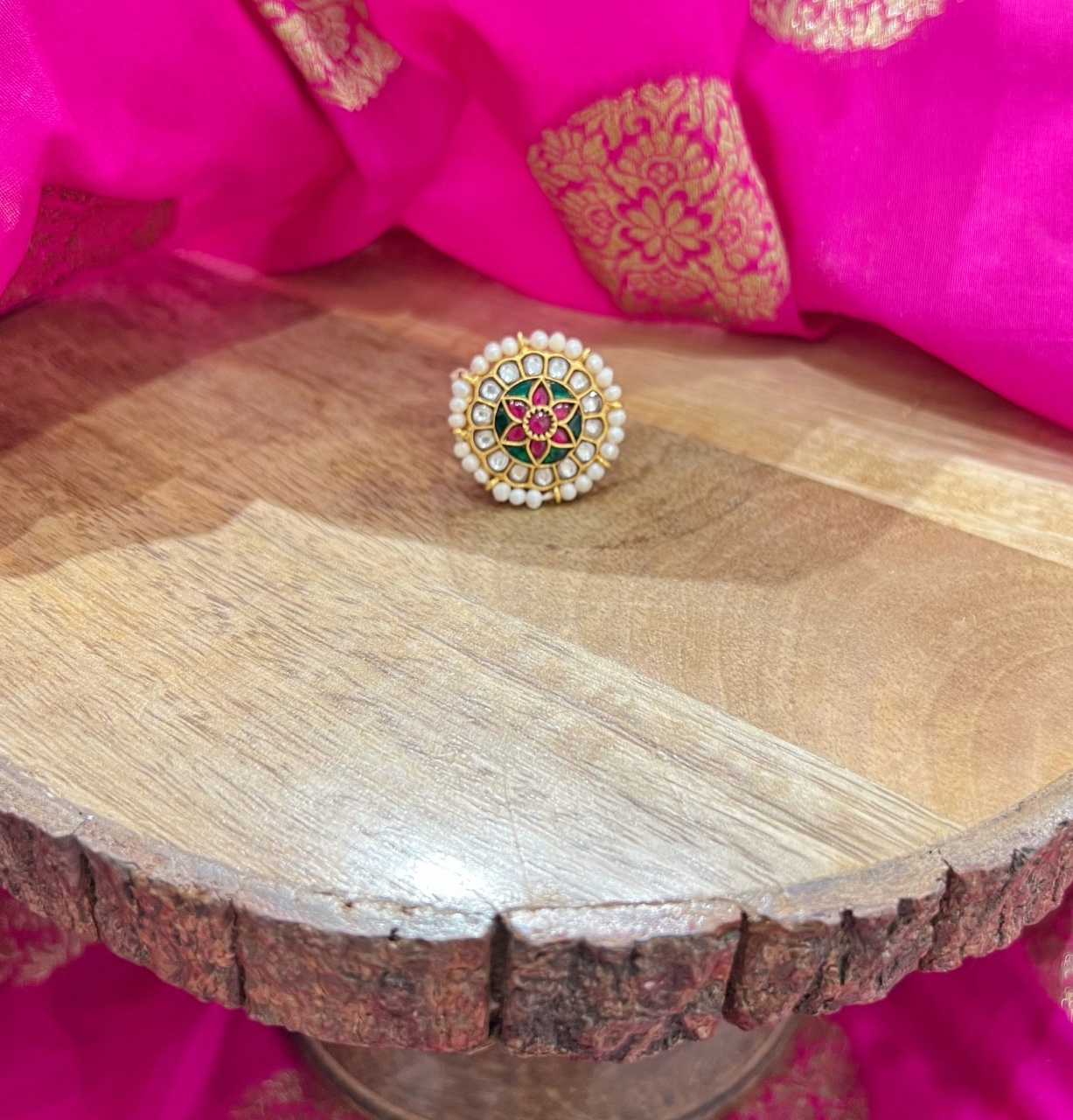 Buy Jalaja Delicate Floral Finger Ring | Tarinika - Tarinika India