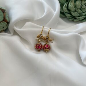 Kundan Ball Hook Earring