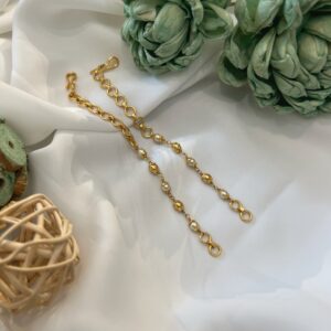 Pearl & Gold Beads Ear Chain