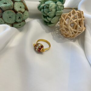 Kundan Ball Ring