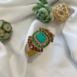 Liya Kundan Cuff Bangle